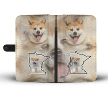 Load image into Gallery viewer, Akita Dog Print Wallet Case-Free Shipping-MN State