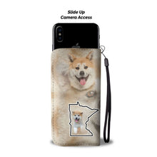 Load image into Gallery viewer, Akita Dog Print Wallet Case-Free Shipping-MN State