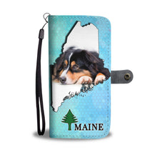 Load image into Gallery viewer, Australian Shepherd Dog Print Wallet Case-Free Shipping-ME State