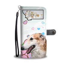 Load image into Gallery viewer, Borzoi Dog Print Wallet Case-Free Shipping-MT State