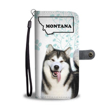 Load image into Gallery viewer, Alaskan Malamute Print Wallet Case-Free Shipping-MT State