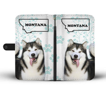 Load image into Gallery viewer, Alaskan Malamute Print Wallet Case-Free Shipping-MT State