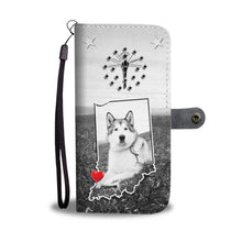 Load image into Gallery viewer, Alaskan Malamute Dog Print Wallet Case-Free Shipping-IN State