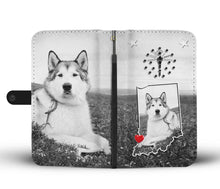 Load image into Gallery viewer, Alaskan Malamute Dog Print Wallet Case-Free Shipping-IN State