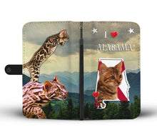 Load image into Gallery viewer, Bengal Cat Print Wallet Case-Free Shipping-AL State