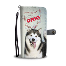 Load image into Gallery viewer, Alaskan Malamute Print Wallet Case-Free Shipping-OH State