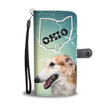 Load image into Gallery viewer, Borzoi Dog Print Wallet Case-Free Shipping-OH State