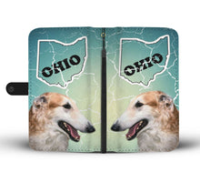 Load image into Gallery viewer, Borzoi Dog Print Wallet Case-Free Shipping-OH State