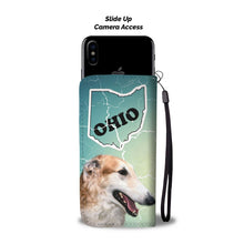 Load image into Gallery viewer, Borzoi Dog Print Wallet Case-Free Shipping-OH State