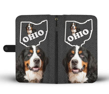 Load image into Gallery viewer, Bernese Mountain Dog Print Wallet Case-Free Shipping-OH State