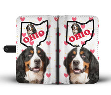 Load image into Gallery viewer, Amazing Bernese Mountain Dog Print Wallet Case-Free Shipping-OH State
