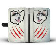 Load image into Gallery viewer, Amazing Siberian Husky Print Wallet Case-Free Shipping-OH State