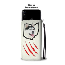 Load image into Gallery viewer, Amazing Siberian Husky Print Wallet Case-Free Shipping-OH State