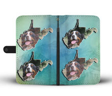 Load image into Gallery viewer, Bernese Mountain Dog Print Wallet Case-Free Shipping-WV State