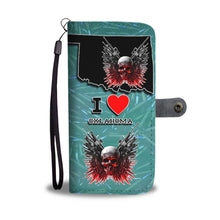 Load image into Gallery viewer, Amazing Gun And Skull Print Wallet Case-Free Shipping-OK State