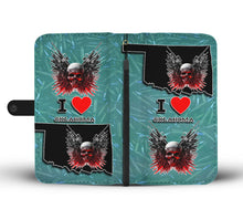Load image into Gallery viewer, Amazing Gun And Skull Print Wallet Case-Free Shipping-OK State