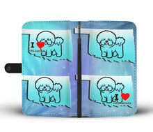 Load image into Gallery viewer, Bichon Fries Dog Art Print Wallet Case-Free Shipping-OK State