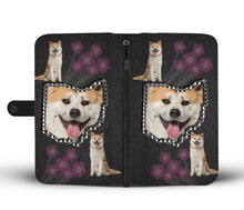 Load image into Gallery viewer, Akita Dog Print Wallet Case-Free Shipping-OH State