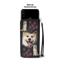 Load image into Gallery viewer, Akita Dog Print Wallet Case-Free Shipping-OH State