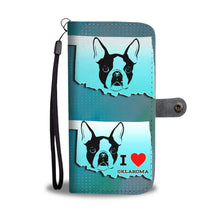 Load image into Gallery viewer, Amazing Boston Terrier Art Print Wallet Case-Free Shipping-OK State