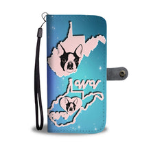 Load image into Gallery viewer, Boston Terrier Dog Art Print Wallet Case-Free Shipping-WV State