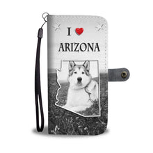 Load image into Gallery viewer, Alaskan Malamute Dog Print Wallet Case-Free Shipping-AZ State