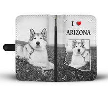Load image into Gallery viewer, Alaskan Malamute Dog Print Wallet Case-Free Shipping-AZ State