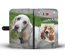 Load image into Gallery viewer, Basset Hound Print Wallet Case-Free Shipping-AZ State