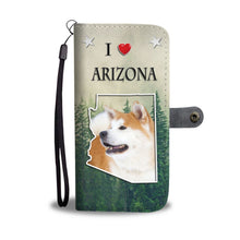 Load image into Gallery viewer, Akita Inu Print Wallet Case-Free Shipping-AZ State