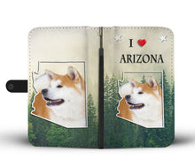 Load image into Gallery viewer, Akita Inu Print Wallet Case-Free Shipping-AZ State