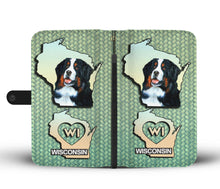 Load image into Gallery viewer, Bernese Mountain Dog Print Wallet Case-Free Shipping-WI State