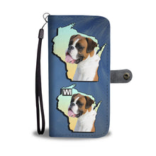 Load image into Gallery viewer, Amazing Boxer Dog Print Wallet Case-Free Shipping-WI State