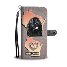 Load image into Gallery viewer, Amazing Newfoundland Dog Print Wallet Case-Free Shipping-WI State