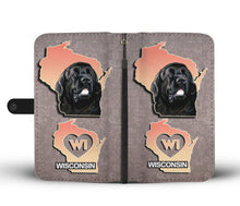 Load image into Gallery viewer, Amazing Newfoundland Dog Print Wallet Case-Free Shipping-WI State