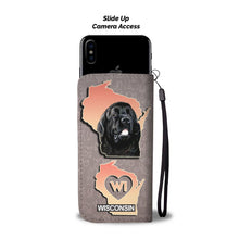 Load image into Gallery viewer, Amazing Newfoundland Dog Print Wallet Case-Free Shipping-WI State