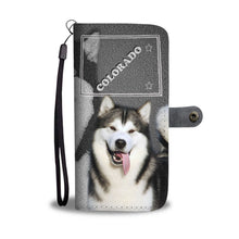 Load image into Gallery viewer, Alaskan Malamute Dog Print Wallet Case-Free Shipping-CO State
