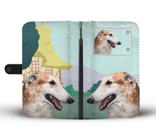 Load image into Gallery viewer, Borzoi Dog Print Wallet Case-Free Shipping-CO State