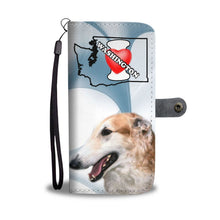 Load image into Gallery viewer, Borzoi Dog Print Wallet Case-Free Shipping-WA State