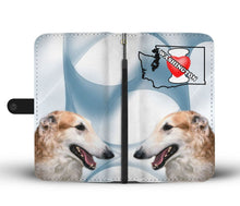 Load image into Gallery viewer, Borzoi Dog Print Wallet Case-Free Shipping-WA State
