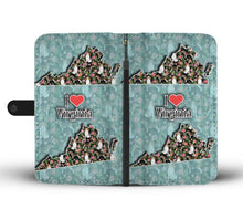 Load image into Gallery viewer, Beagle Dog Floral Print Wallet Case-Free Shipping-VA State