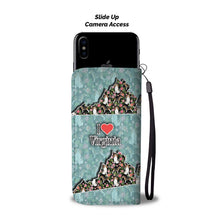 Load image into Gallery viewer, Beagle Dog Floral Print Wallet Case-Free Shipping-VA State