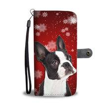 Load image into Gallery viewer, Boston Terrier Christmas Print Wallet Case-Free Shipping