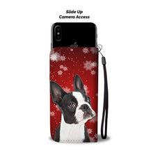 Load image into Gallery viewer, Boston Terrier Christmas Print Wallet Case-Free Shipping
