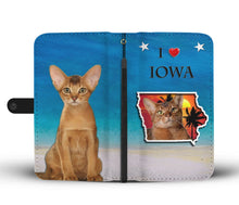 Load image into Gallery viewer, Abyssinian Cat Print Wallet Case-Free Shipping-IA State