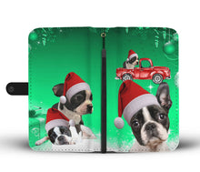 Load image into Gallery viewer, Boston Terrier Christmas Print Wallet Case-Free Shipping