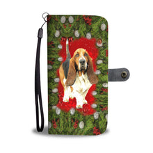 Load image into Gallery viewer, Basset Hound Dog Christmas Print Wallet Case-Free Shipping
