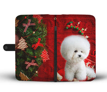 Load image into Gallery viewer, Bichon Frise On Christmas Print Wallet Case-Free Shipping