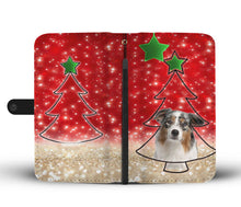 Load image into Gallery viewer, Australian Shepherd On Christmas Print Wallet Case-Free Shipping