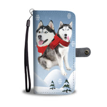 Load image into Gallery viewer, Amazing Siberian Husky Christmas Print Wallet Case-Free Shipping