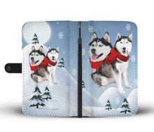 Load image into Gallery viewer, Amazing Siberian Husky Christmas Print Wallet Case-Free Shipping